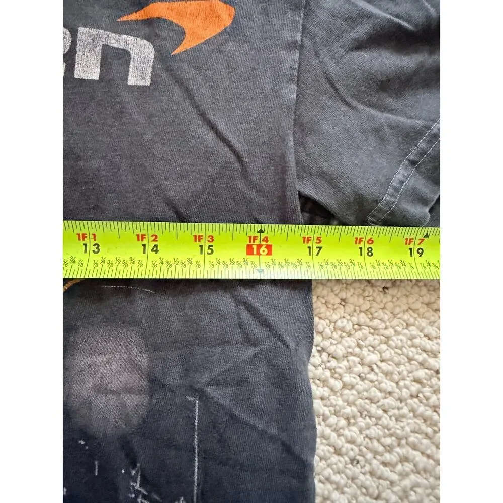 McLaren Formula 1 Team Graphic T-Shirt XS Washed Black Racing Tee Distressed